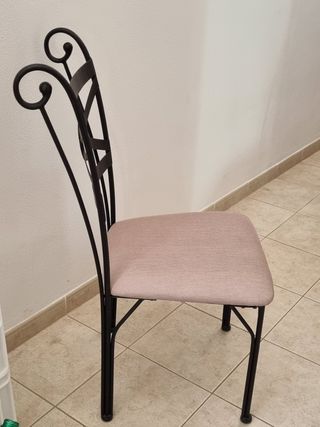 8 sillas forja metal - beige(Muy buen estado)