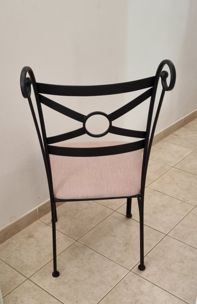 8 sillas forja metal - beige(Muy buen estado)