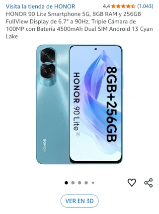 HONOR 90 Lite Smartphone 5G, 8GB+256GB