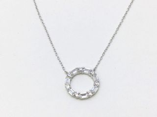 collar plata 925mm con piedra con circonita 19 5cm