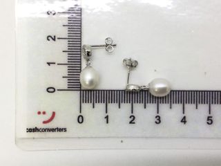 pendientes plata 925mm con piedra con circonita,perla