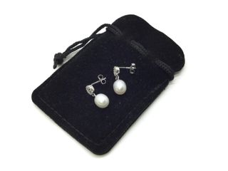 pendientes plata 925mm con piedra con circonita,perla