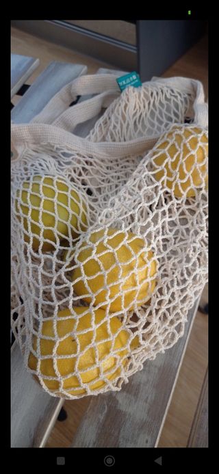 Bolsa red algodón beige.