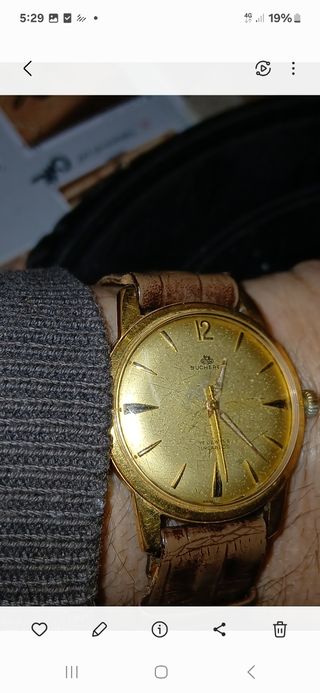 Reloj Bucherer 22 microns oro funciona cuerda