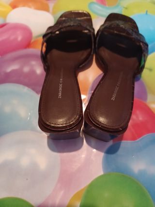 Sandalias Zara Basic Marrón