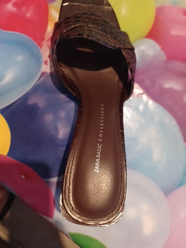 Sandalias Zara Basic Marrón
