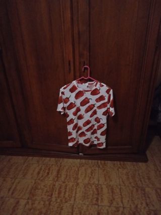 T shirt uomo leggera con disegno peperoni