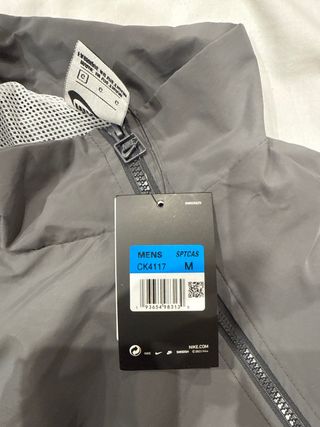 Chaqueta Nike cortavientos gris-negro