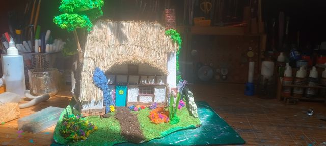 Casita artesanal de paja