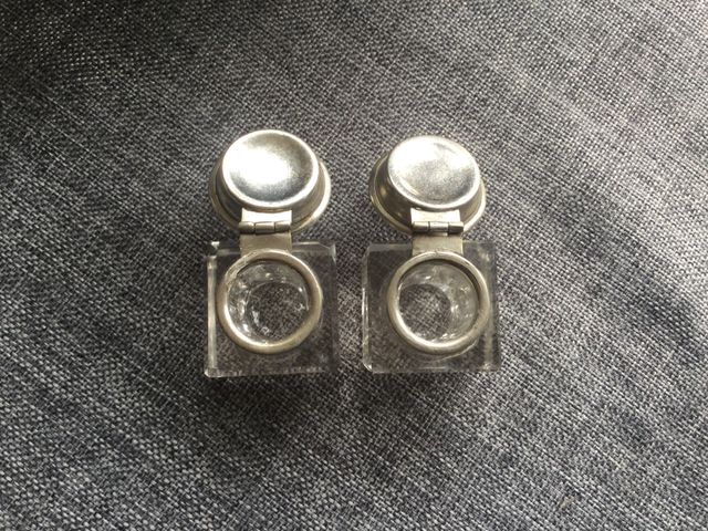 Tinteros Art Déco: cristal & metal