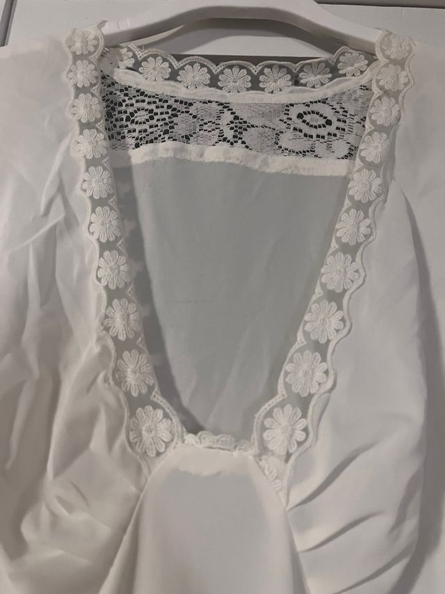 Camicia notte vintage bianca