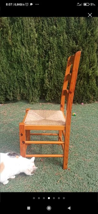 6x110€ Sillas Madera y Enea.regalo la mesa