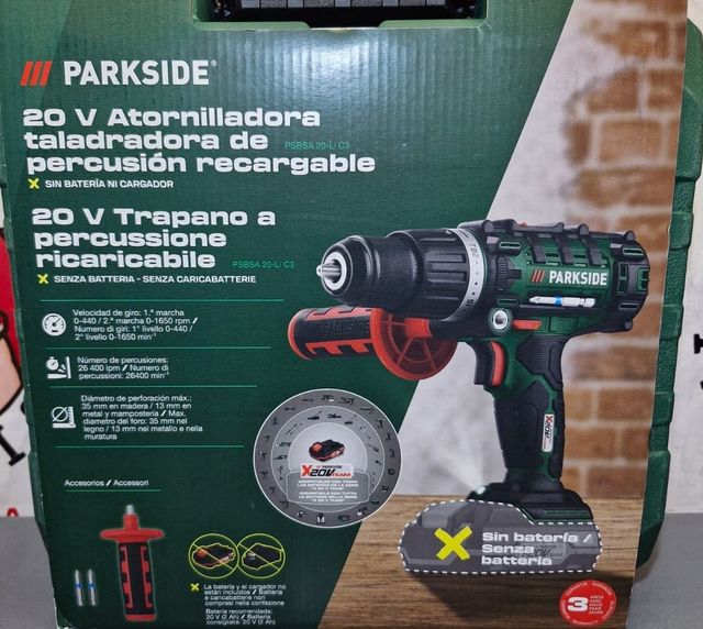 Taladro percutor Parkside 20V