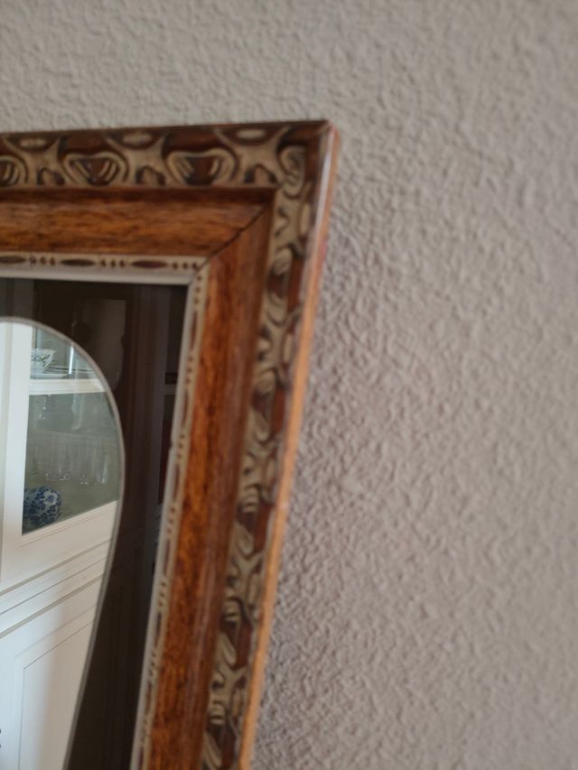 Espejo vintage años 50 - marco madera