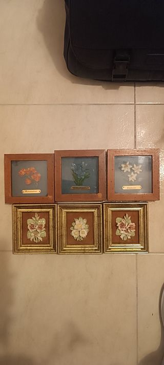 Marcos con flores de porcelana