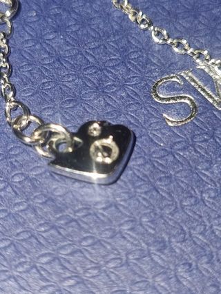 Collar Swarovski | Plata y colgante negro