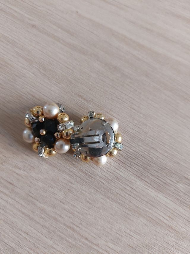 Collar 3 hileras blanco y negro