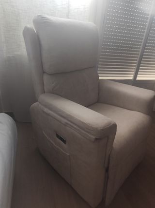 Sillón relax beige reclinable.. villacarrillo