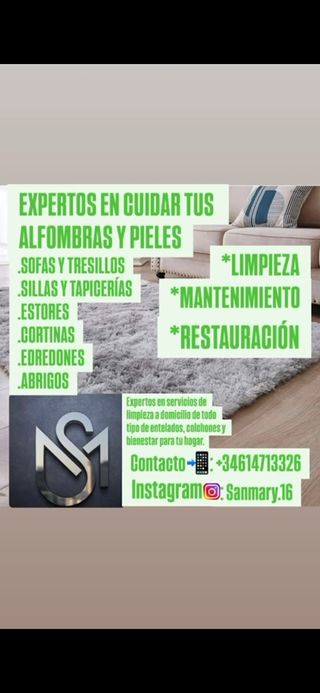 Limpieza alfombras y tapicería