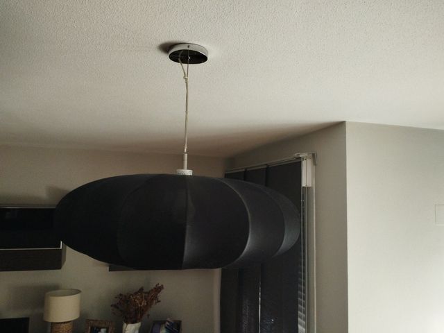 Lámpara techo negra - Tela