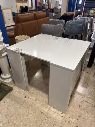 Mesa comedor blanca extensible