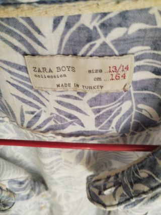 Camisa Zara Boys niño, talla L