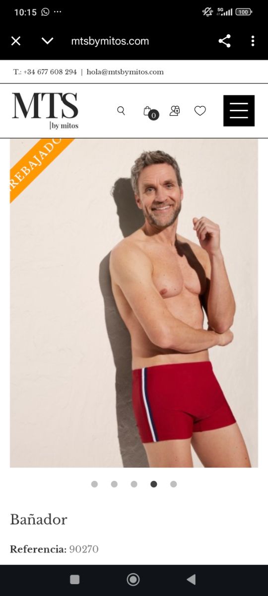 Bañador rojo ysabel mora hombre
