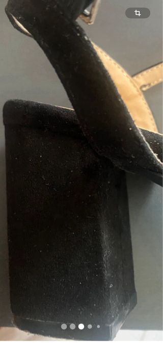 Sandalias negras tacón