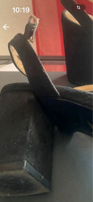 Sandalias negras tacón