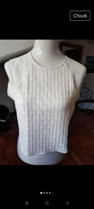 Top bianco Zara tg M