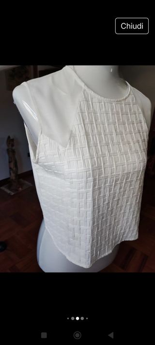 Top bianco Zara tg M