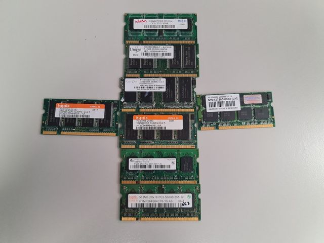 8 módulos RAM velocidad capacidad diversas