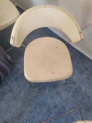 Sillas comedor blanco - piel sintética