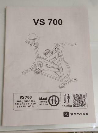 Bicicleta estática Domyos VS 700