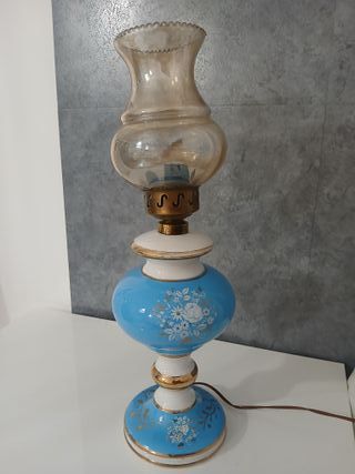 Lampada Ceramica Vintage Azzurra