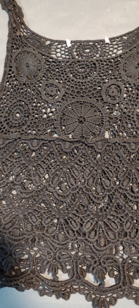 Tops crochet rojo y negro