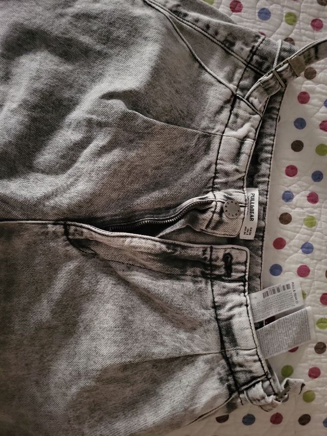 Pantalones vaqueros Pull&Bear grises S
