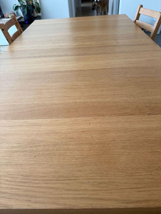 Mesa extensible de madera