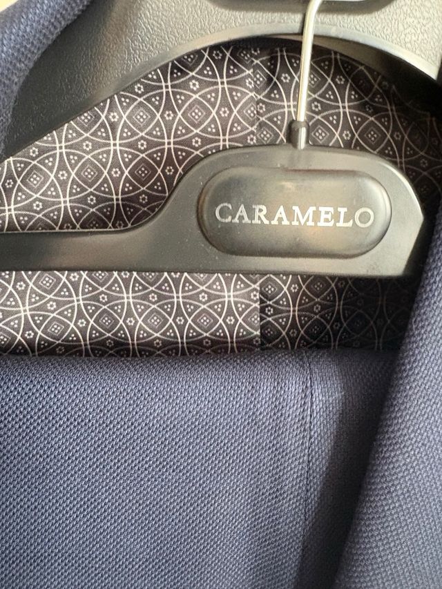 Traje Caramelo azul marino slim fit