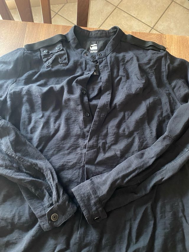 Camicia G-Star RAW nera in lino