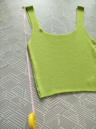 Top verde tejido - nuevo