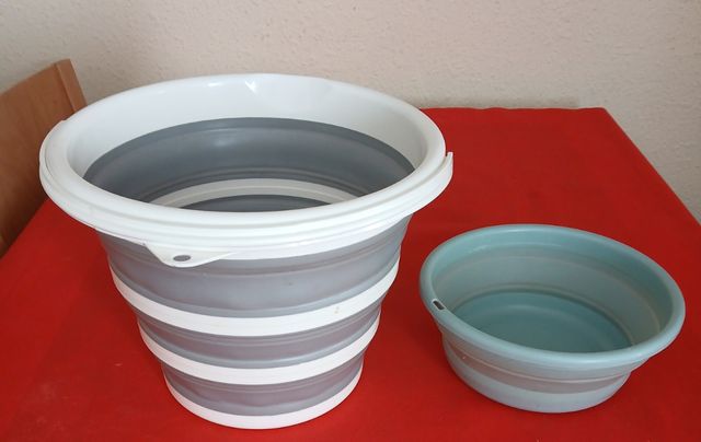 Cubo y berreñito Gris y Blanco