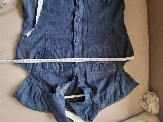 Mono vaquero corto azul