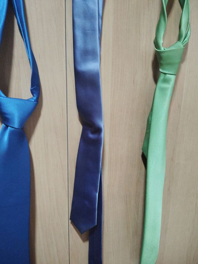 3 Corbatas - Azul y Verde