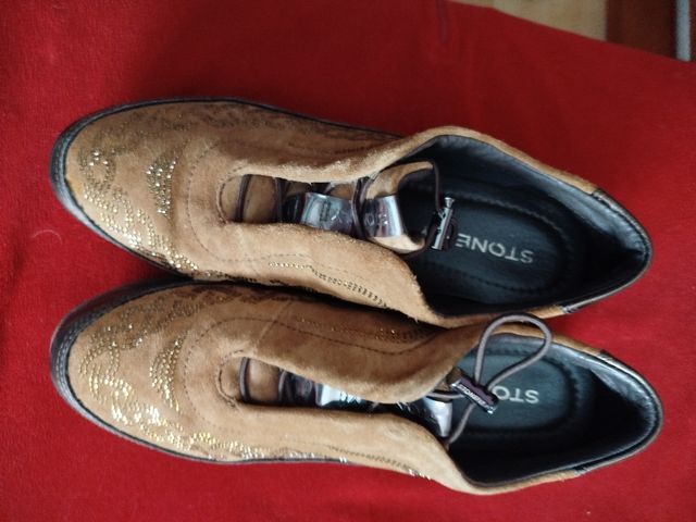 Zapatillas Stone 39 Marrón Dorado