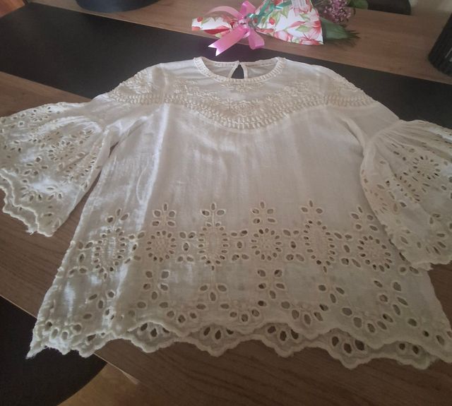 Blusa Zara blanca - Talla s