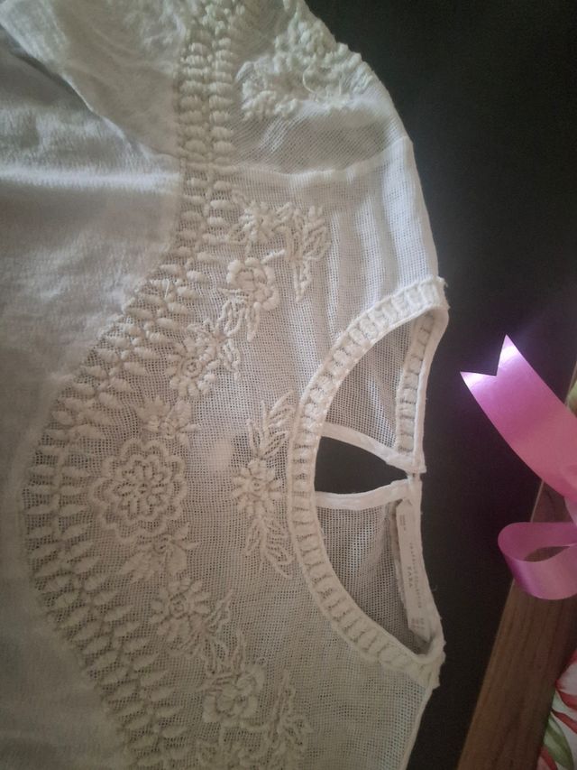 Blusa Zara blanca - Talla s