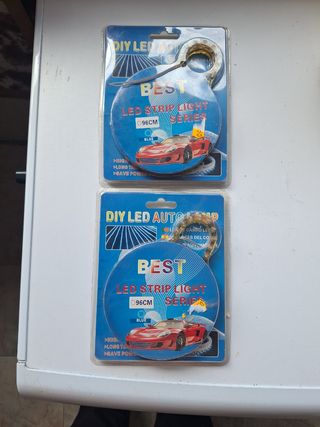 2 Tiras LED coche 96cm AZUL