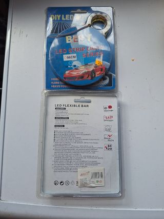 2 Tiras LED coche 96cm AZUL