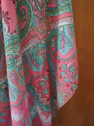 Caftano Pink Multicolor Tg unica